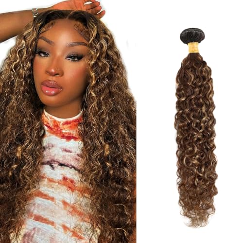 Zeslaerr P4/30 Highlight Brown Color Echthaar Perücke Bundles Human Hair Extensions Grade Unprocessed Virgin Menschliches Haar Water Wave Bundles Minimal Shedding For Women 18 Inch Zeslaerr P4/30 Highlight Brown Color Echthaar Perücke Bundles Human Hair Extensions Grade Unprocessed Virgin Menschliches Haar Water Wave Bundles Minimal Shedding For Women 18 Inch von Zeslaerr