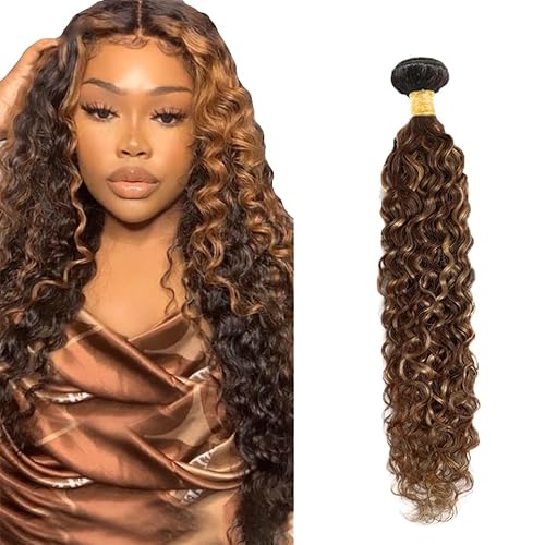 Zeslaerr P4/30 Highlight Brown Color Echthaar Perücke Bundles Human Hair Extensions Grade Unprocessed Virgin Menschliches Haar Water Wave Bundles Minimal Shedding For Women 20 Inch Zeslaerr P4/30 Highlight Brown Color Echthaar Perücke Bundles Human Hair Extensions Grade Unprocessed Virgin Menschliches Haar Water Wave Bundles Minimal Shedding For Women 20 Inch von Zeslaerr