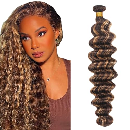 Zeslaerr P427 Highlight Brown Color Echthaar Perücke Bundles Human Hair Extensions Grade Unprocessed Virgin Menschliches Haar Deep Wave Bundles Minimal Shedding For Women 14 Inch Zeslaerr P427 Highlight Brown Color Echthaar Perücke Bundles Human Hair Extensions Grade Unprocessed Virgin Menschliches Haar Deep Wave Bundles Minimal Shedding For Women 14 Inch von Zeslaerr