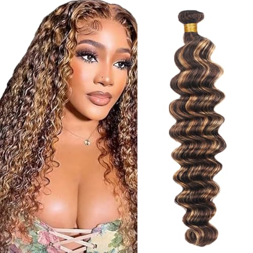 Zeslaerr P427 Highlight Brown Color Echthaar Perücke Bundles Human Hair Extensions Grade Unprocessed Virgin Menschliches Haar Deep Wave Bundles Minimal Shedding For Women 30 Inch Zeslaerr P427 Highlight Brown Color Echthaar Perücke Bundles Human Hair Extensions Grade Unprocessed Virgin Menschliches Haar Deep Wave Bundles Minimal Shedding For Women 30 Inch von Zeslaerr