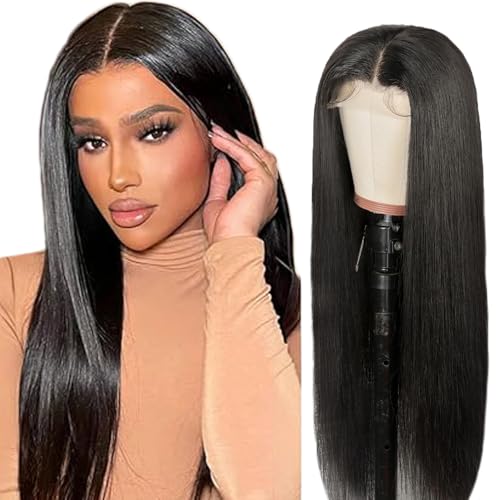 Zeslaerr Straight Human Hair Wig 5x5 Hd Frontal Lace Wig Echthaar PerüCke 150% Density Unprocessed Brazilian Virgin Hair #1B Natural Black No Tangle No Smell For Women 20 Zoll Zeslaerr Straight Human Hair Wig 5x5 Hd Frontal Lace Wig Echthaar PerüCke 150% Density Unprocessed Brazilian Virgin Hair #1B Natural Black No Tangle No Smell For Women 20 Zoll von Zeslaerr