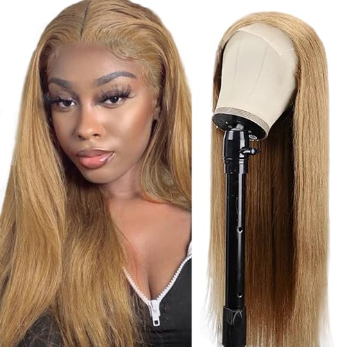 Zeslaerr Straight Human Hair Wig 5x5 Hd Frontal Lace Wig Echthaar PerüCke 150% Density Unprocessed Brazilian Virgin Hair #27 Honey Blonde Minimal Tangle For Women 26 Inch Zeslaerr Straight Human Hair Wig 5x5 Hd Frontal Lace Wig Echthaar PerüCke 150% Density Unprocessed Brazilian Virgin Hair #27 Honey Blonde Minimal Tangle For Women 26 Inch von Zeslaerr