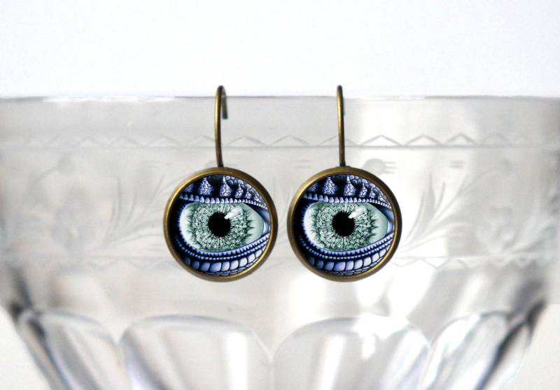 Drachen Augen Ohrringe - Coole Schmuck Einzigartige Geschenke Für Frauen Niedliche Bronze 14 Mm von ZestGifts