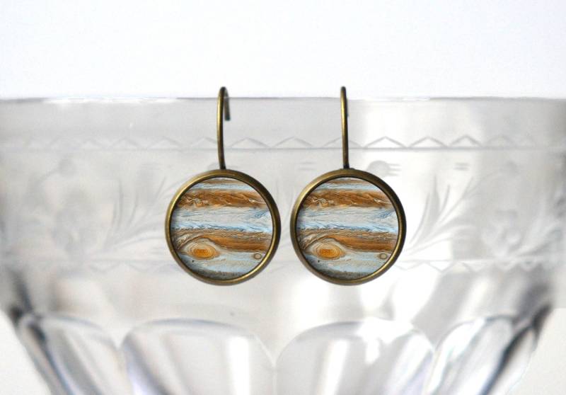 Jupiter Ohrringe - Planet Schmuck Niedliche Bronze Space 14 Mm Coole Geschenke Für Frauen von ZestGifts