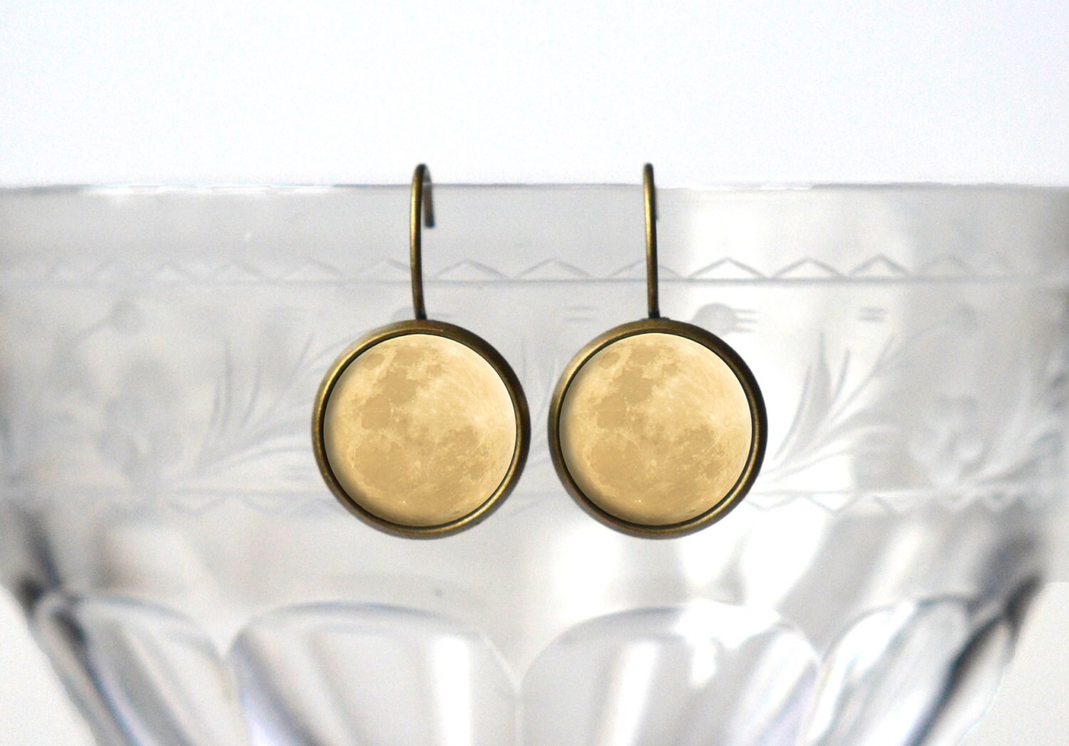 Mond Schmuck - Ohrringe Niedliche Bronze Space 14 Mm Jahrestag Geschenkidee Für Frauen Mond Schmuck - Ohrringe Niedliche Bronze Space 14 Mm Jahrestag Geschenkidee Für Frauen von ZestGifts