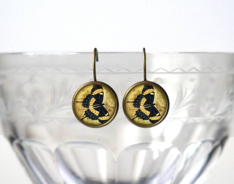 Schmetterling Ohrringe - Schmuck Tiger Geschenke Für Sie Schwarz Und Gelb von ZestGifts