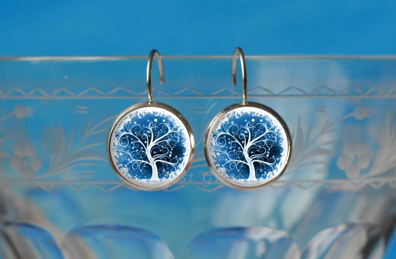 Weiße Baum Ohrringe - Weihnachtsbaum Schmuck Für Frauen Einzigartige Geschenke Sie von ZestGifts