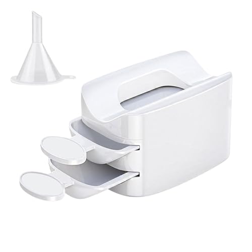 Dip Pulver Hülle-2-in-1-Nagel-Tischtablett, Maniküre Dip-Werkzeug-Organizer | Leichter stapelbarer Lagerbehälter, Durablle Plasticc -Schichten mit Pulverrecycling für professionelle Nagelkunsttraining von Zestivra