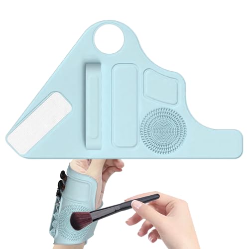 Make-up Handtasche aus Silikon – Tragbarer Armband-Organizer, Make-up-Reinigungspad | Kompaktes Aufbewahrungswerkzeug mit Augenbrauenstift-Halter für Hand-Make-up-Kosmetiker l von Zestivra