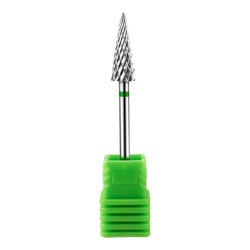Nagelbohrer-Werkzeuge – Nagelhaut-Bit, Regenschirm aus Hartmetall, Präzisionsbohr-Bits für die Ablagerung von Acrylschichten, Reinigungsgelrückständen, Schleifköpfen von Zestivra