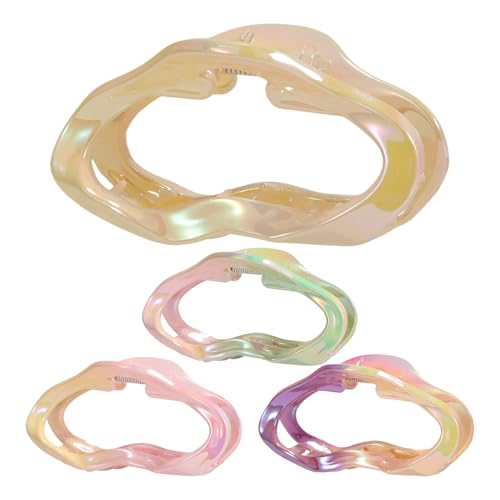 Zestivra Haar Klammer Clips,Wolken Haarklammer für Dickes Haar - 4 Stück Barrettes mit festem Halt für Mädchen mit kurzen mittellangen glatten lockigen Haaren geeignet für Styling Party Hochzeit von Zestivra