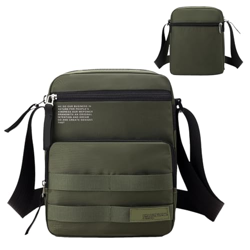 Zestivra Wasserdichte Kuriertasche für Männer – wasserdichte Business-Tasche, Coss | Funktionale Organisationstasche mit verstellbarem Gurt, leichte und langlebige Kuriertasche für unterwegs und, Army Zestivra Wasserdichte Kuriertasche für Männer – wasserdichte Business-Tasche, Coss | Funktionale Organisationstasche mit verstellbarem Gurt, leichte und langlebige Kuriertasche für unterwegs und, Army von Zestivra