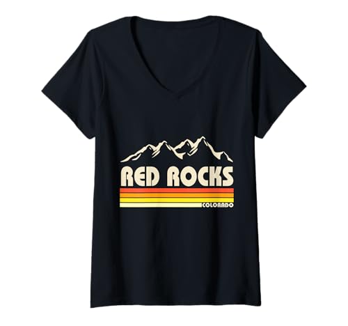Damen Red Rocks, Colorado T-Shirt mit V-Ausschnitt Damen Red Rocks, Colorado T-Shirt mit V-Ausschnitt von Zesty West