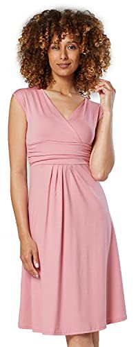 Zeta Ville Damen Ärmelloses Tageskleid Cocktail Sommer Kleid Gr. 36-46 256z (Altrosa, 36, S) von Zeta Ville Fashion