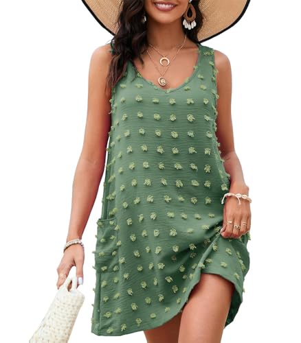 Zetieny Damen Strandkleid Sommer Bikini Cover Up Badeanzug Sommerkleider Leicht Strandponcho von Zetieny