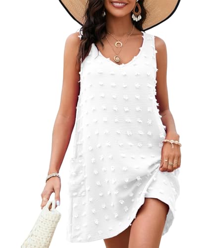 Zetieny Damen Strandkleid Sommer Bikini Cover Up Badeanzug Sommerkleider Leicht Strandponcho von Zetieny