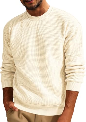 Zetieny Herren Pullover mit Rundhalsausschnitt Strickpullover Feinstrick Winterpullover Sweater Männer von Zetieny