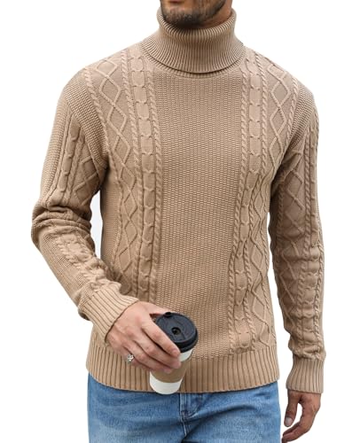 Zetieny Herren Pullover Rollkragenpullover Langarm Strickpullover Winterpullover Turtleneck Sweater Pulli Warm Slim fit Zetieny Herren Pullover Rollkragenpullover Langarm Strickpullover Winterpullover Turtleneck Sweater Pulli Warm Slim fit von Zetieny