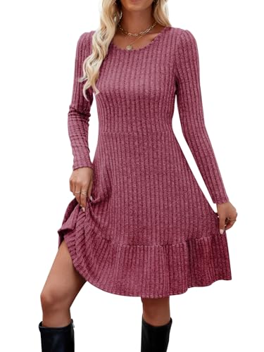 Zetieny Kleider für Damen Langarm Pulloverkleid Frauen Rundhalsausschnitt A-Linie Freizeitkleid Herbst und Winter Zetieny Kleider für Damen Langarm Pulloverkleid Frauen Rundhalsausschnitt A-Linie Freizeitkleid Herbst und Winter von Zetieny