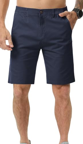 Zetieny Herren Kurze Hosen Slim-Fit Chino Shorts Kurz Baumwolle Bermuda Sommershorts Freizeitshorts mit Taschen von Zetieny