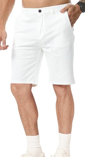 Zetieny Herren Kurze Hosen Slim-Fit Chino Shorts Kurz Baumwolle Bermuda Sommershorts Freizeitshorts mit Taschen von Zetieny