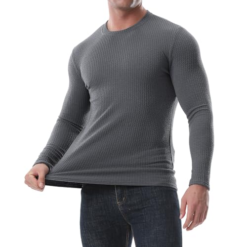 Zetieny Herren Pullover Winterpullover Rundhals Strickpullover Basic Langarm Sweater Regular fit Langarmshirt Männer Pullover von Zetieny