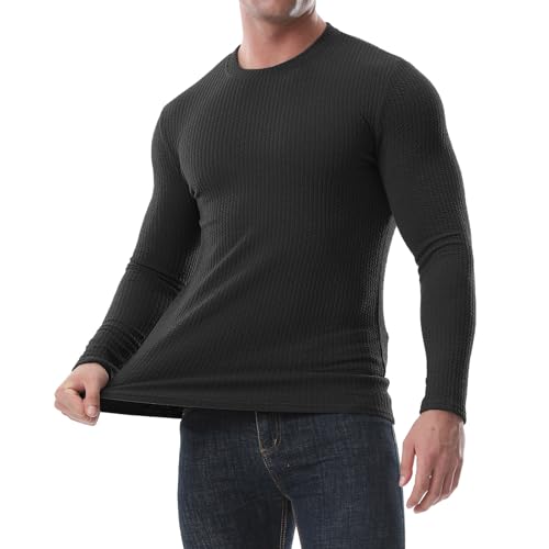 Zetieny Herren Pullover Winterpullover Rundhals Strickpullover Basic Langarm Sweater Regular fit Langarmshirt Männer Pullover von Zetieny
