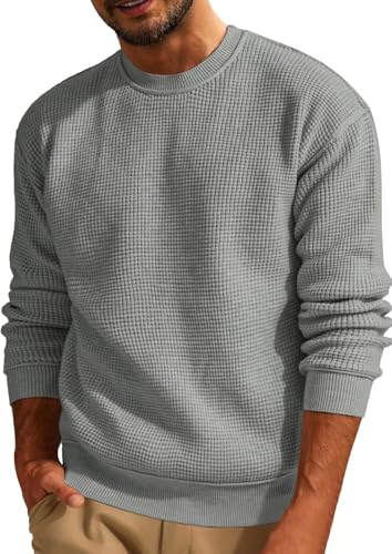 Zetieny Herren Pullover mit Rundhalsausschnitt Strickpullover Feinstrick Winterpullover Sweater Männer von Zetieny