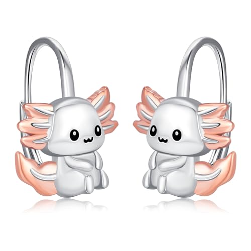 Axolotl Ohrringe 925 Sterling Silber Axolotl Ohrringe Creolen Tier Ohrringe Teenager Axolotl Leverback Hoop Ohrringe Axolotl Schmuck Geschenke für Damen Mädchen Axolotl Ohrringe 925 Sterling Silber Axolotl Ohrringe Creolen Tier Ohrringe Teenager Axolotl Leverback Hoop Ohrringe Axolotl Schmuck Geschenke für Damen Mädchen von Zeuslia