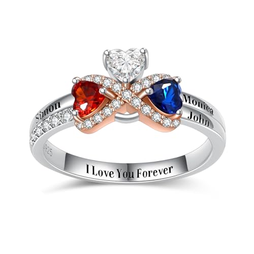 Personalisierter Ring Sterling Silber benutzerdefinierte Infinity Ring graviert 3 Namen angepasste 3 Geburtssteine Hochzeit Geburtstag Abschluss Schmuck Geschenke für Freundin Frau Mutter Personalisierter Ring Sterling Silber benutzerdefinierte Infinity Ring graviert 3 Namen angepasste 3 Geburtssteine Hochzeit Geburtstag Abschluss Schmuck Geschenke für Freundin Frau Mutter von Zeuslia