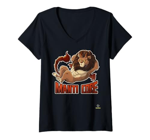 Damen Manti-Core - EIN zerrissener Manticore T-Shirt mit V-Ausschnitt Damen Manti-Core - EIN zerrissener Manticore T-Shirt mit V-Ausschnitt von ZevireTees