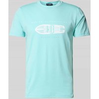 Zeybra T-Shirt mit Label-Print in Tuerkis, Größe XXL von Zeybra