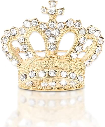 Kronen-Brosche, Kronenbrosche für Damen, Kristallkrone, Kronen-Brosche, Anstecknadel, Gold, CG-xz-1 Kronen-Brosche, Kronenbrosche für Damen, Kristallkrone, Kronen-Brosche, Anstecknadel, Gold, CG-xz-1 von Zguziji