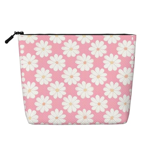 ZhRiYan Make-up-Tasche aus künstlichem Hanf mit Kamelien-Muster, vielseitiger Reise-Kulturbeutel, wiederverwendbarer Kosmetik-Organizer mit Reißverschlusstasche, Schwarz, Einheitsgröße, Schwarz von ZhRiYan