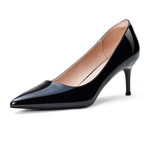 Zhabtuc Damen Pumps mit Spitzem Zehen - 6cm Absatz, Bequeme Büroschuhe, Unverzichtbare Abendschuhe, Schwarzes Lackleder, 38.5 EU Zhabtuc Damen Pumps mit Spitzem Zehen - 6cm Absatz, Bequeme Büroschuhe, Unverzichtbare Abendschuhe, Schwarzes Lackleder, 38.5 EU von Zhabtuc