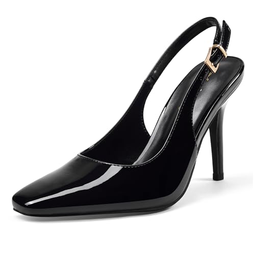 Zhabtuc Slingback Pumps mit quadratischer Zehenpartie, 8,5 cm Absatzhöhe, Exquisite und Elegante Abendkleidung, Schwarz, 37 EU Zhabtuc Slingback Pumps mit quadratischer Zehenpartie, 8,5 cm Absatzhöhe, Exquisite und Elegante Abendkleidung, Schwarz, 37 EU von Zhabtuc
