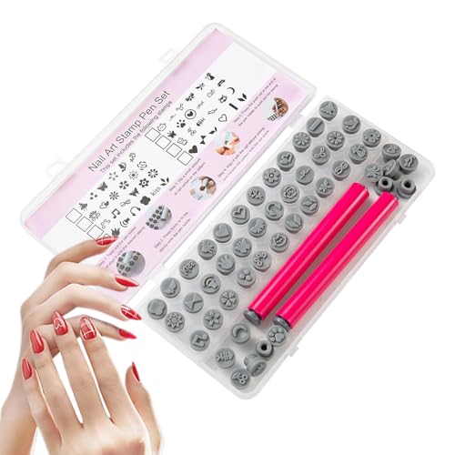 Zhadyu Blumen Nagelstempel - 48 Teile Stempelstifte,Maniküre Applikator Zum Üben Bemalen Und Dekorieren Für Kinder Frauen Zuhause Oder Salon von Zhadyu