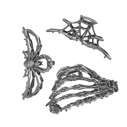 Zhadyu Halloween Krallen Clips,Fester Halt Haarklammern - Starker Halt Tragbare Barrettes 3 Teile Für Damen Studenten Reise Fitness Outdoor Festivals Und Freizeit von Zhadyu