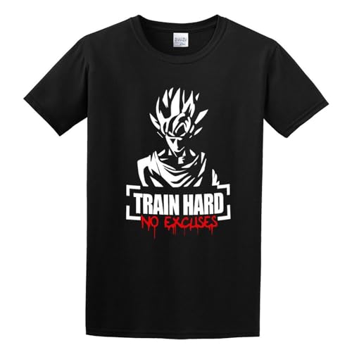 Goku Train Hard No Excuses Gym Slogan T-Shirt Black L Goku Train Hard No Excuses Gym Slogan T-Shirt Black L von Zhan Zai
