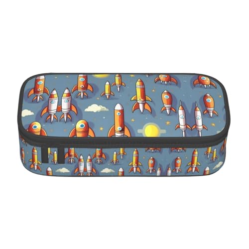 ZhanGM Federmäppchen mit Cartoon-Raketen-Druck, Mehrzweck-Stift-Organizer, Schulbedarf, Schreibwaren, Make-up und Bürogebrauch, Cartoon-Rakete, Einheitsgröße, Schulranzen ZhanGM Federmäppchen mit Cartoon-Raketen-Druck, Mehrzweck-Stift-Organizer, Schulbedarf, Schreibwaren, Make-up und Bürogebrauch, Cartoon-Rakete, Einheitsgröße, Schulranzen von ZhanGM