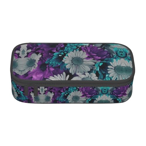 ZhanGM Federmäppchen mit Lollipop-Muster – Mehrzweck-Stift-Organizer, Schulbedarf, Schreibwaren, Make-up und Bürogebrauch, Violette und blaugrüne Blumen, Einheitsgröße, Schulranzen ZhanGM Federmäppchen mit Lollipop-Muster – Mehrzweck-Stift-Organizer, Schulbedarf, Schreibwaren, Make-up und Bürogebrauch, Violette und blaugrüne Blumen, Einheitsgröße, Schulranzen von ZhanGM