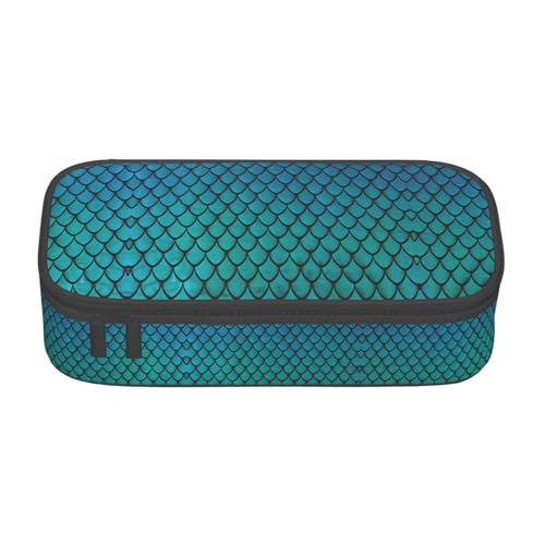 ZhanGM Federmäppchen mit Meerjungfrauen-Motiv, Fischschuppen-Druck, Mehrzweck-Stift-Organizer, Schulbedarf, Schreibwaren, Make-up und Bürogebrauch, Blaue Fischwaage, Einheitsgröße, Schulranzen ZhanGM Federmäppchen mit Meerjungfrauen-Motiv, Fischschuppen-Druck, Mehrzweck-Stift-Organizer, Schulbedarf, Schreibwaren, Make-up und Bürogebrauch, Blaue Fischwaage, Einheitsgröße, Schulranzen von ZhanGM