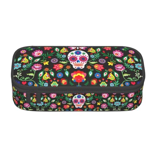 ZhanGM Federmäppchen mit Schlangenhaut-Druck, Schwarz und Weiß, Mehrzweck-Stift-Organizer, Schulbedarf, Schreibwaren, Make-up und Bürogebrauch, Sugar Horror Skull and Flowers, Einheitsgröße ZhanGM Federmäppchen mit Schlangenhaut-Druck, Schwarz und Weiß, Mehrzweck-Stift-Organizer, Schulbedarf, Schreibwaren, Make-up und Bürogebrauch, Sugar Horror Skull and Flowers, Einheitsgröße von ZhanGM