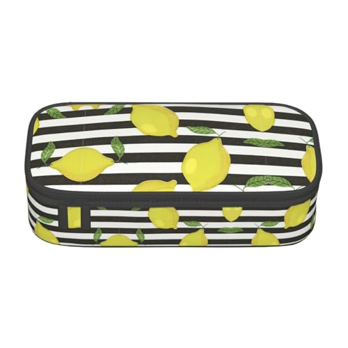 ZhanGM Federmäppchen mit pinkem Flamingo-Muster – Mehrzweck-Stift-Organizer, Schulbedarf, Schreibwaren, Make-up und Bürogebrauch, Blaue Streifen und Zitrone, Einheitsgröße, Schulranzen ZhanGM Federmäppchen mit pinkem Flamingo-Muster – Mehrzweck-Stift-Organizer, Schulbedarf, Schreibwaren, Make-up und Bürogebrauch, Blaue Streifen und Zitrone, Einheitsgröße, Schulranzen von ZhanGM