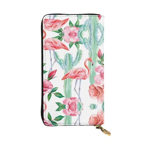 ZhanMg Kaktus Flamingo Rose Blumen Druck Leder Lange Clutch Geldbörse - Mode, Langlebig & Leicht mit Kartenhalter, Münzfach, Schwarz, Einheitsgröße, Schwarz , Einheitsgröße ZhanMg Kaktus Flamingo Rose Blumen Druck Leder Lange Clutch Geldbörse - Mode, Langlebig & Leicht mit Kartenhalter, Münzfach, Schwarz, Einheitsgröße, Schwarz , Einheitsgröße von ZhanMg
