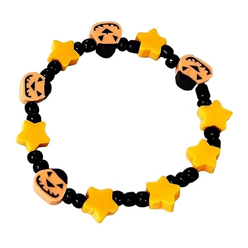 Zhang shine Halloween-Perlen-Stretch-Armbänder, niedlicher Stern-Kürbis, Halloween-Polymer-Ton, stapelbare Armbänder für Damen, Halloween-Schmuck Zhang shine Halloween-Perlen-Stretch-Armbänder, niedlicher Stern-Kürbis, Halloween-Polymer-Ton, stapelbare Armbänder für Damen, Halloween-Schmuck von Zhang shine