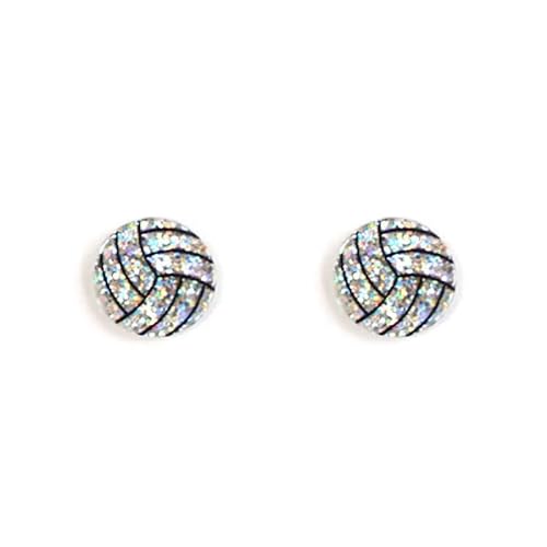 Zhang shine QDD213 Einzigartige Sportball-Ohrringe, Acryl, niedlich, glänzend, Basketball, Volleyball, Baseball, Fußball, Fußball, Fußball, Schmuck, Geschenk (Volleyball) von Zhang shine