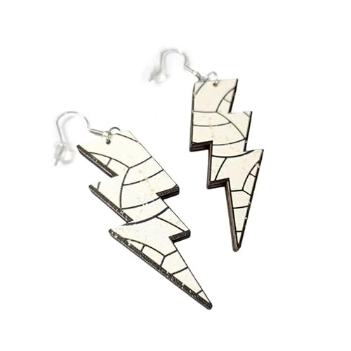 Zhang shine Sport-Ohrringe aus Holz der 70er / 80er Jahre, Blitzbolzen, baumelnde Ohrringe, Baseball, Basketball, Volleyball, Fußball, Sportfans, Spieler, Schmuck für Frauen, One Size, Holz, Kein von Zhang shine