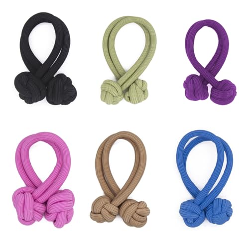 6 Stück elastische Nylon-Haargummis, buntes dickes Haarseil, Damen-Haargummis 6 Stück elastische Nylon-Haargummis, buntes dickes Haarseil, Damen-Haargummis von ZhangJJJJJJJ
