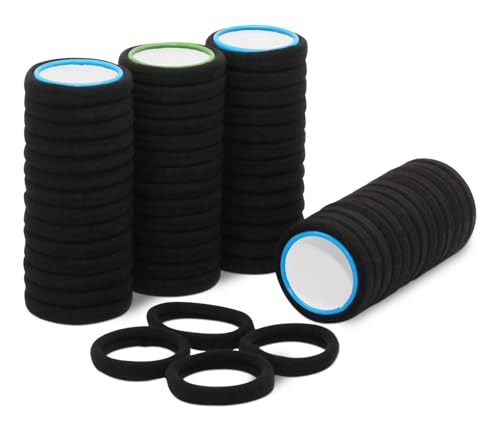 Zhangyusong 50 x schwarze Haarbänder, elastische Haarbänder, knitterfrei, ein großartiger Pferdeschwanz-Halter für Frauen und Mädchen. Zhangyusong 50 x schwarze Haarbänder, elastische Haarbänder, knitterfrei, ein großartiger Pferdeschwanz-Halter für Frauen und Mädchen. von Zhangyusong